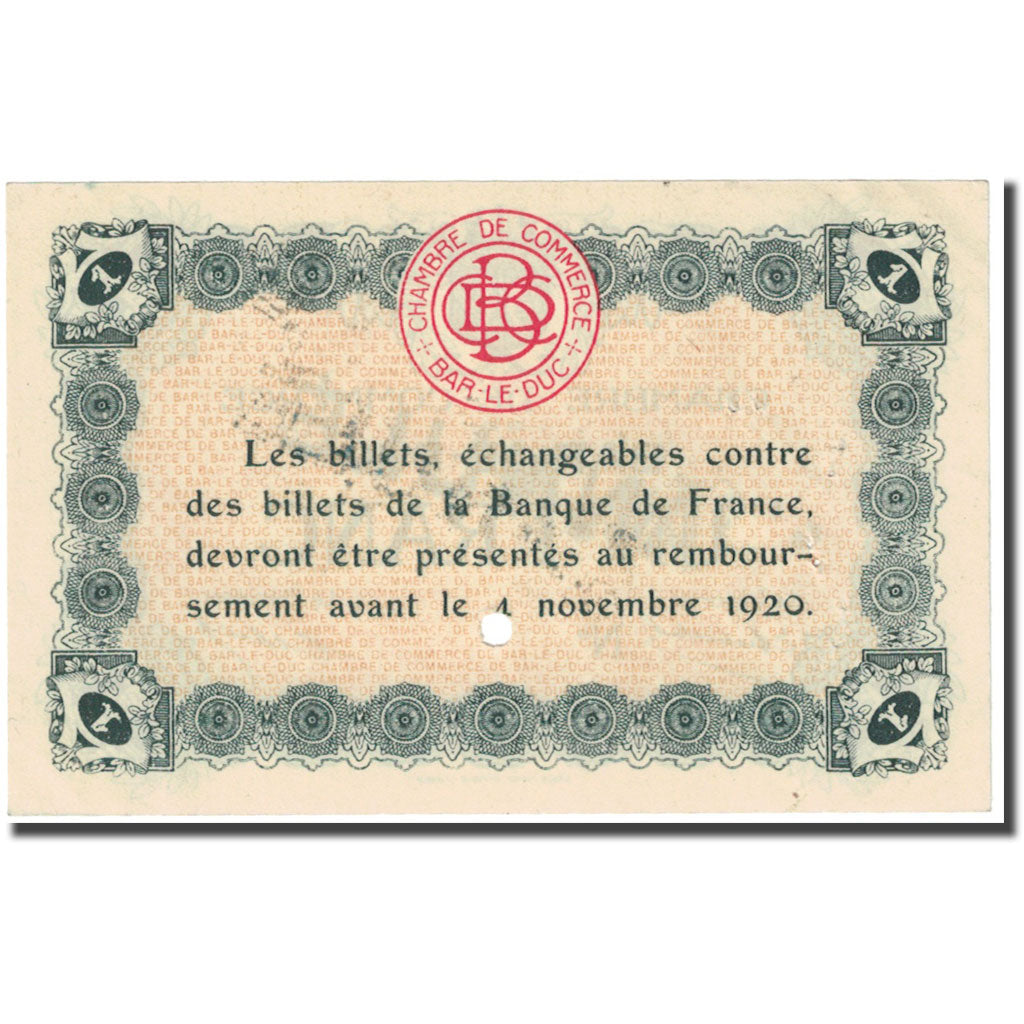 França, Bar-le-Duc, 1 Franc, Chambre de commerce / Annulé, EF(40-45)