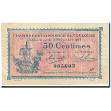 France, Toulouse, 50 Centimes, 1914, Chambre de Commerce, EF(40-45)