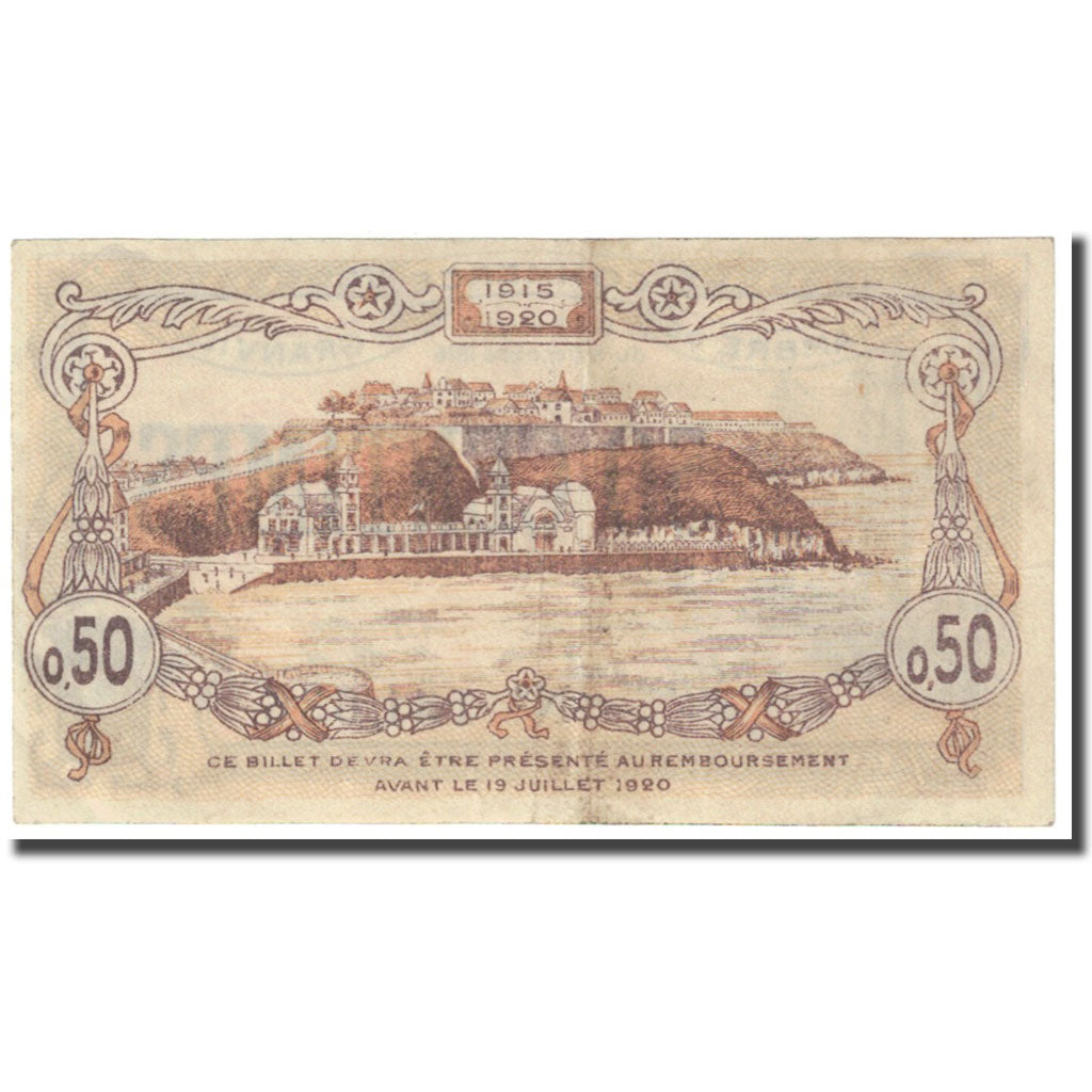 França, Granville, 50 Centimes, 1916, Chambre de Commerce, VF(20-25)