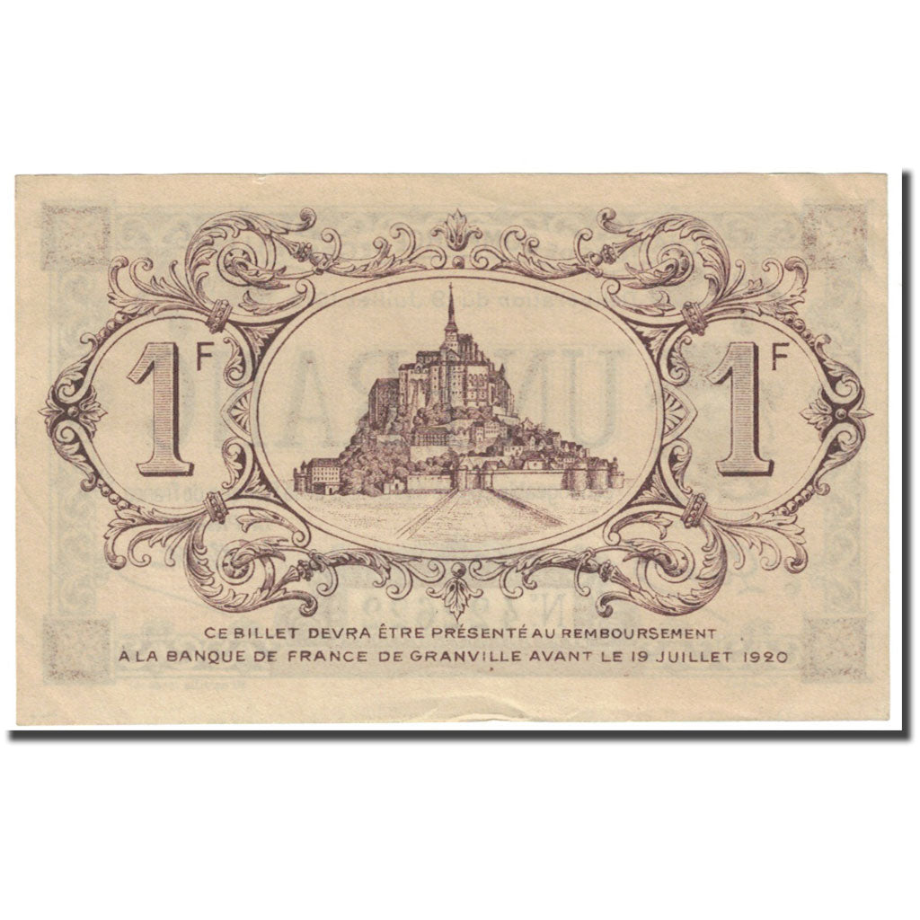 Frankrijk, Granville, 1 Franc, 1915, Chambre de Commerce, SUP, Pirot:60-04