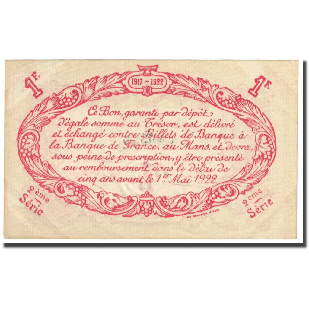Frankreich, Le Mans, 1 Franc, 1917, Chambre de Commerce, VZ, Pirot:69-12