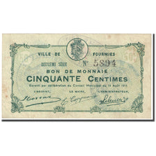 Frankreich, Fourmies, 50 Centimes, 1915, Bon de Monnaie, S, Pirot:59-1102