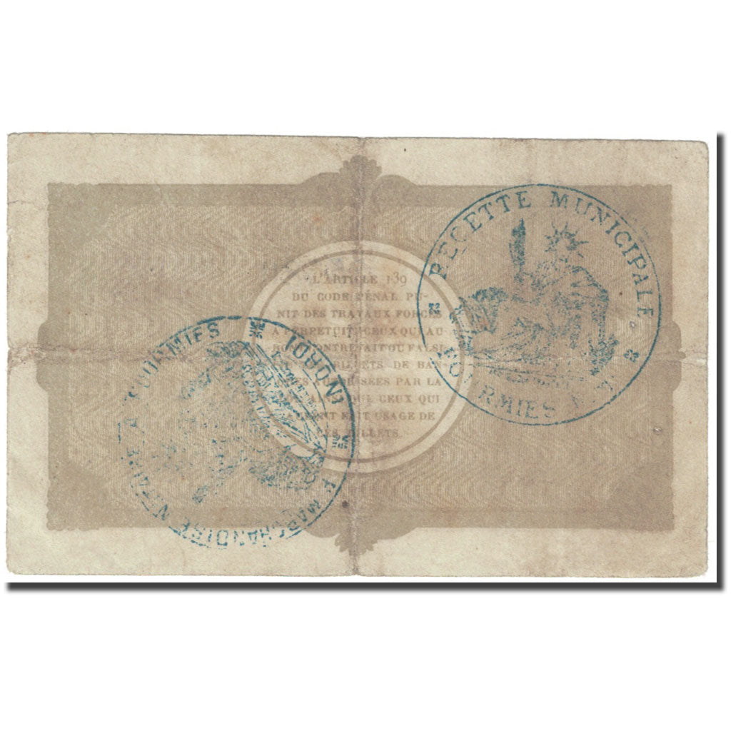 Frankreich, Fourmies, 1 Franc, 1915, Bon de Monnaie, S, Pirot:59-1103