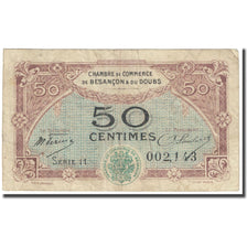 France, Besançon, 50 Centimes, 1921, Chambre de Commerce, VF(20-25)