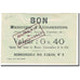 Frankreich, Reims, 40 Centimes, Bon Municipal d'Alimentation, S, Pirot:51-26