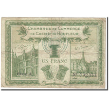 France, Caen et Honfleur, 1 Franc, 1915, Chambre de Commerce, VF(20-25)
