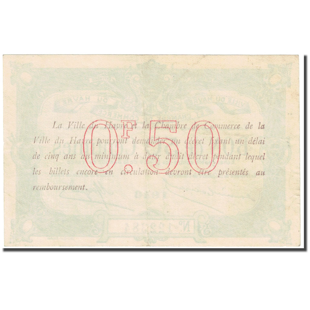 Frankreich, Le Havre, 50 Centimes, 1916, Chambre de commerce / Bon de, SS