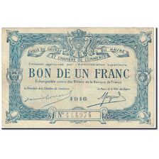 France, Le Havre, 1 Franc, 1916, Chambre de commerce / Bon de, VF(20-25)