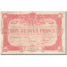 France, Le Havre, 2 Francs, 1916, Chambre de commerce / Bon de, VF(20-25)