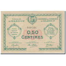 France, Elbeuf, 50 Centimes, Chambre de Commerce, UNC(65-70), Pirot:55-4