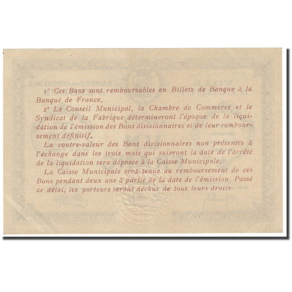 France, Elbeuf, 1 Franc, Chambre de Commerce, UNC(65-70), Pirot:55-5