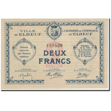 France, Elbeuf, 2 Francs, Chambre de Commerce, UNC(65-70), Pirot:55-6