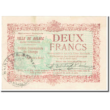France, Bolbec, 2 Francs, 1916, Caisse Communale de Change, AU(55-58)