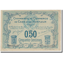 France, Caen et Honfleur, 50 Centimes, 1915, Chambre de Commerce, UNC(63)