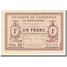 France, Bayonne, 1 Franc, 1918, Chambre de Commerce, UNC(65-70), Pirot:21-59
