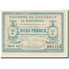 France, Bayonne, 2 Francs, 1917, Chambre de Commerce, EF(40-45), Pirot:21-52