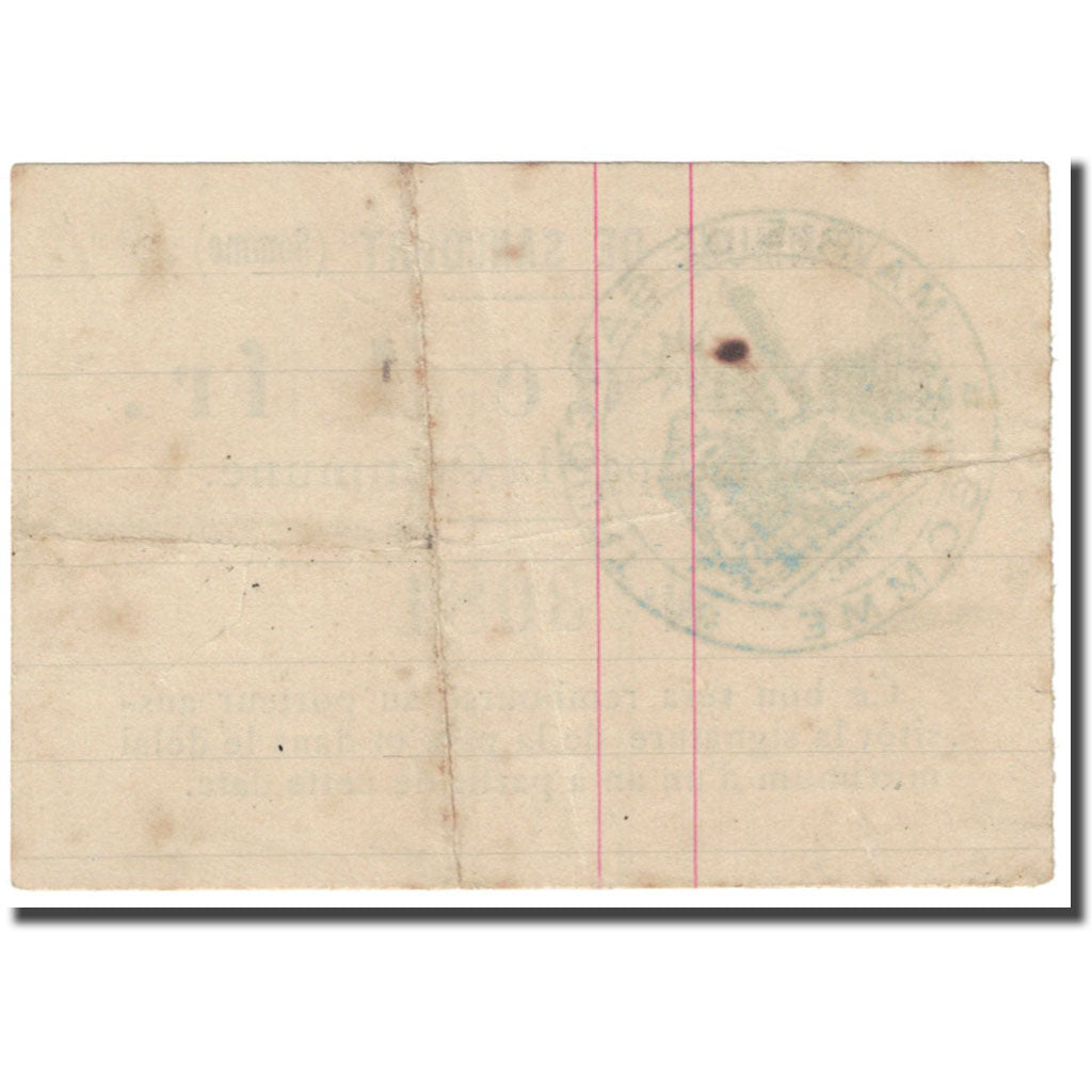 France, Sancourt, 1 Franc, 1916, Bon Communal, VF(20-25), Pirot:80-558