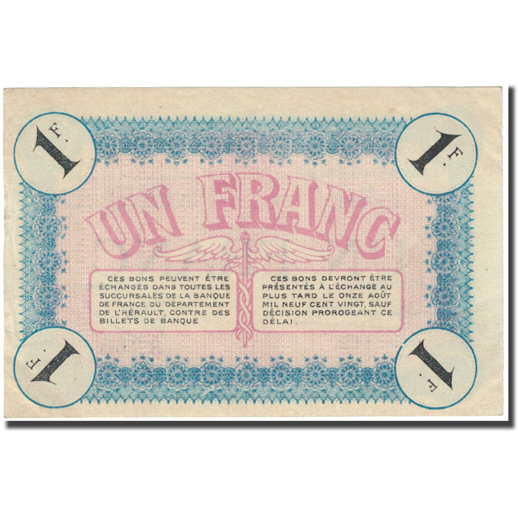 France, Cette (Sète)., 1 Franc, 1915, Chambre de Commerce, EF(40-45)