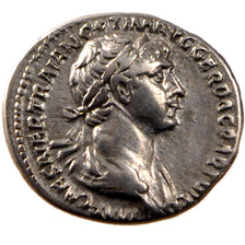 Trajan, Denarius, Roma, AU(50-53), Silver, Cohen #279, 3.20