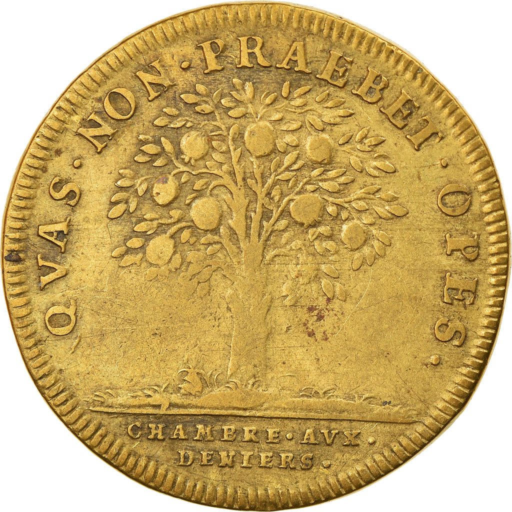 France, Token, Louis XIV, Chambre aux Deniers, History, VF(30-35), Brass