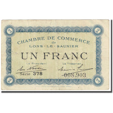 France, Lons-le-Saunier, 1 Franc, 1920, Chambre de Commerce, VF(20-25)