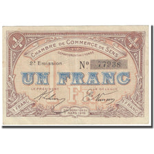 Francia, Sens, 1 Franc, 1916, Chambre de Commerce, MBC, Pirot:118-4