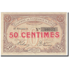 Francia, Sens, 50 Centimes, 1916, Chambre de Commerce, MBC, Pirot:118-2