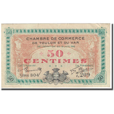 França, Toulon, 50 Centimes, 1916, Chambre de Commerce, VF(20-25), Pirot:121-1