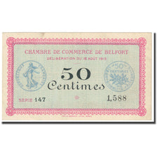 Frankrijk, Belfort, 50 Centimes, 1915, Chambre de Commerce, SUP, Pirot:23-17