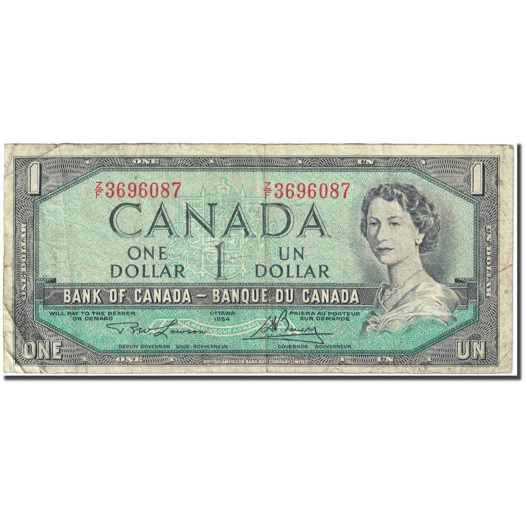 Banknote, Canada, 1 Dollar, 1973, 1973 (Old Date 1954)., KM:75d, VG(8-10)