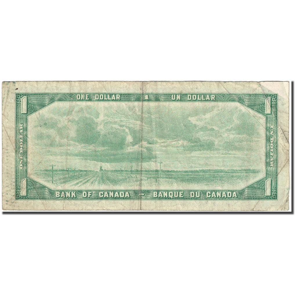 Banknote, Canada, 1 Dollar, 1973, 1973 (Old Date 1954)., KM:75d, VG(8-10)