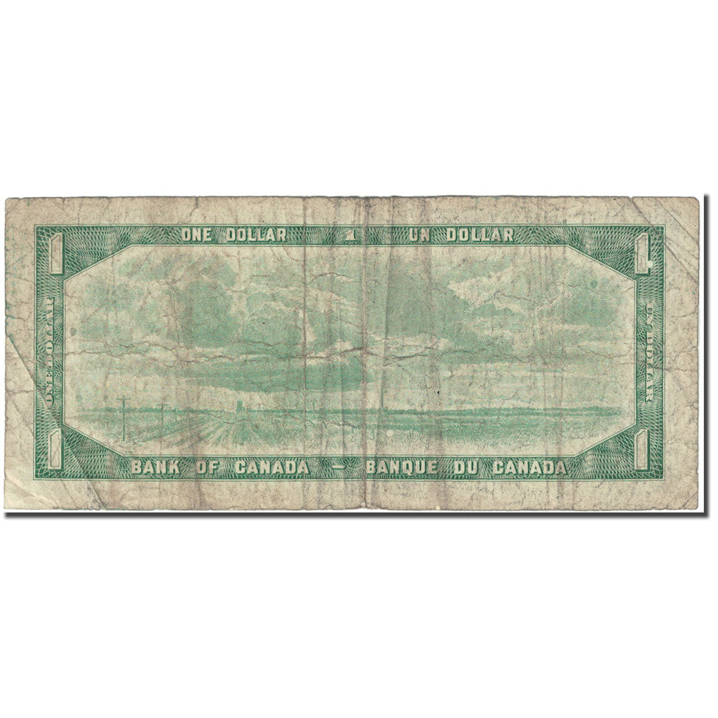 Banknote, Canada, 1 Dollar, 1972, 1972 (Old Date 1954)., KM:75c, VG(8-10)