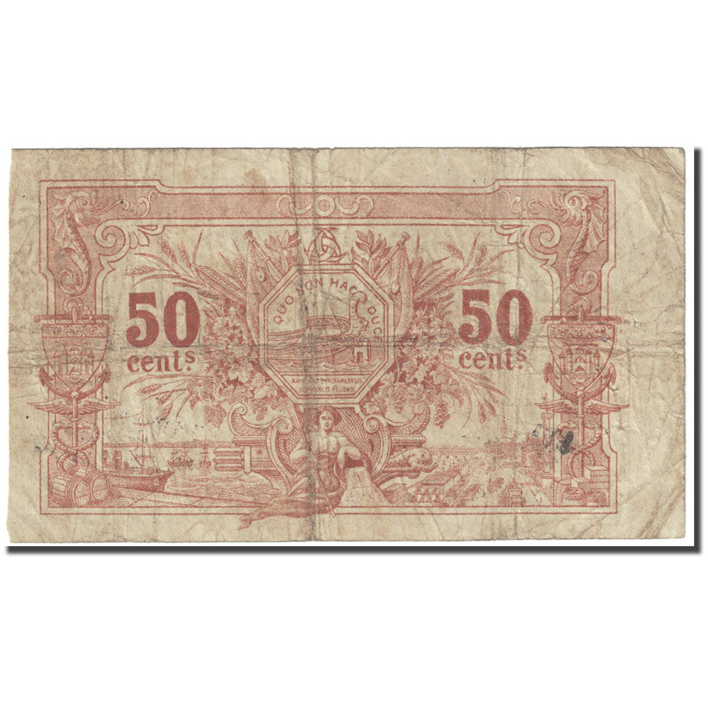 France, Bordeaux, 50 Centimes, 1914, Chambre de Commerce, VG(8-10), Pirot:30-01