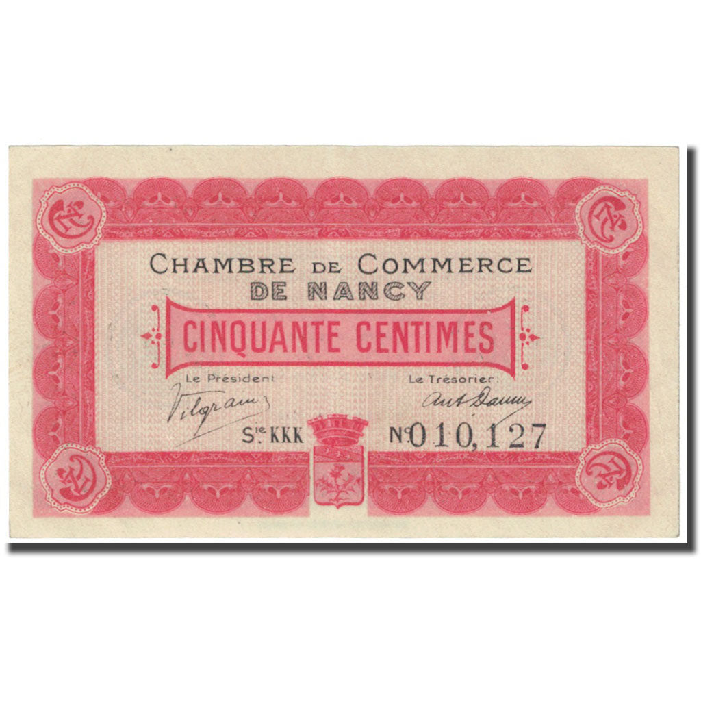 Frankreich, Nancy, 50 Centimes, 1916, Chambre de Commerce, VZ, Pirot:87-7