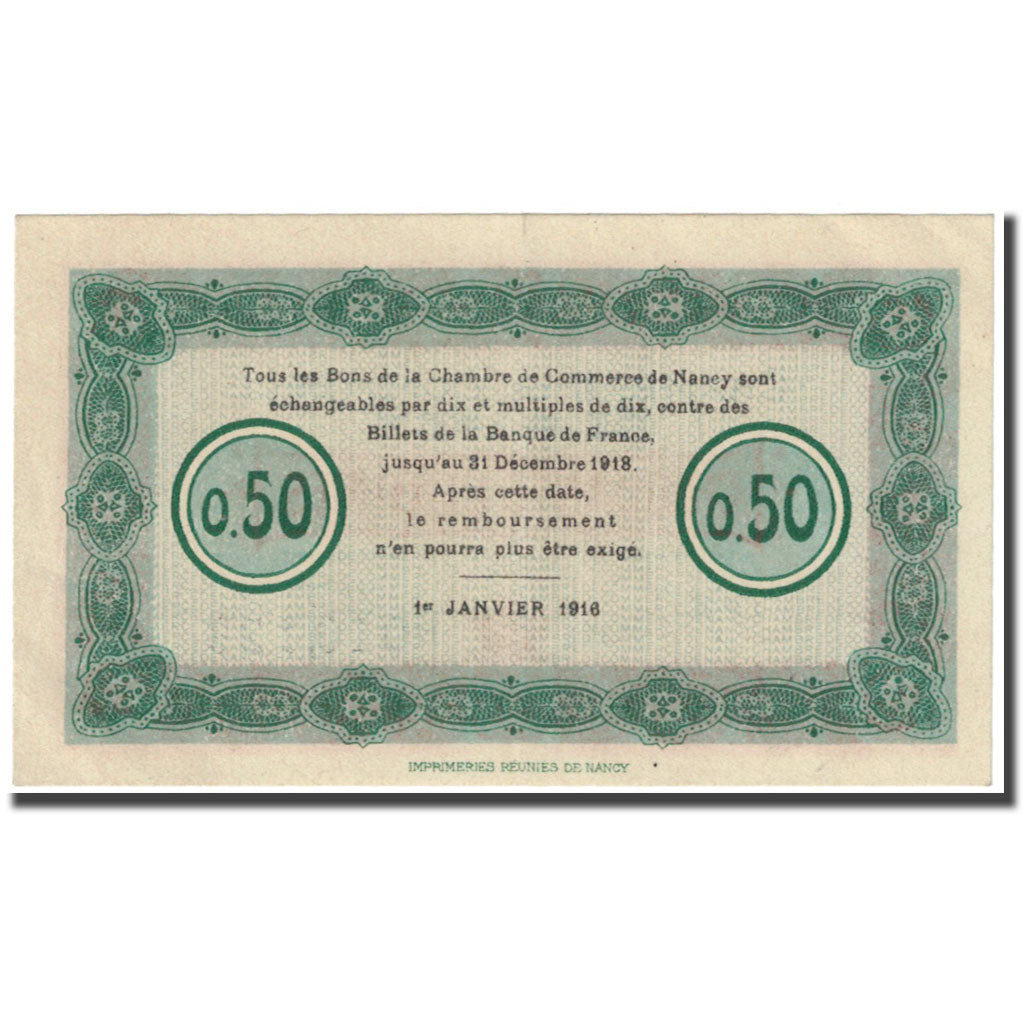 Frankreich, Nancy, 50 Centimes, 1916, Chambre de Commerce, VZ, Pirot:87-7