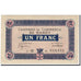 France, Nancy, 1 Franc, 1916, Chambre de Commerce, AU(55-58), Pirot:87-08