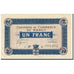 France, Nancy, 1 Franc, 1916, Chambre de Commerce, AU(55-58), Pirot:87-10