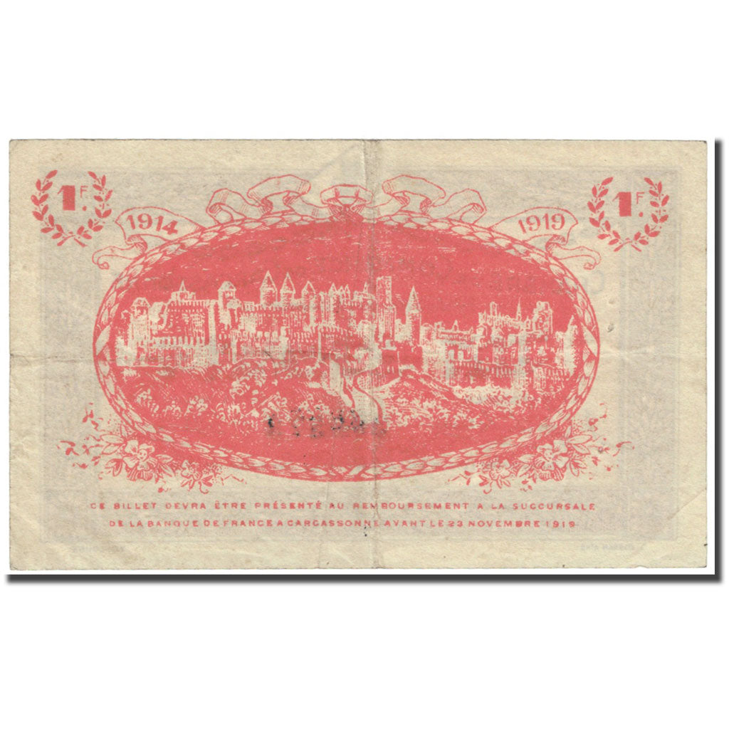 Frankreich, Carcassonne, 1 Franc, 1914, Chambre de Commerce, SS, Pirot:38-6