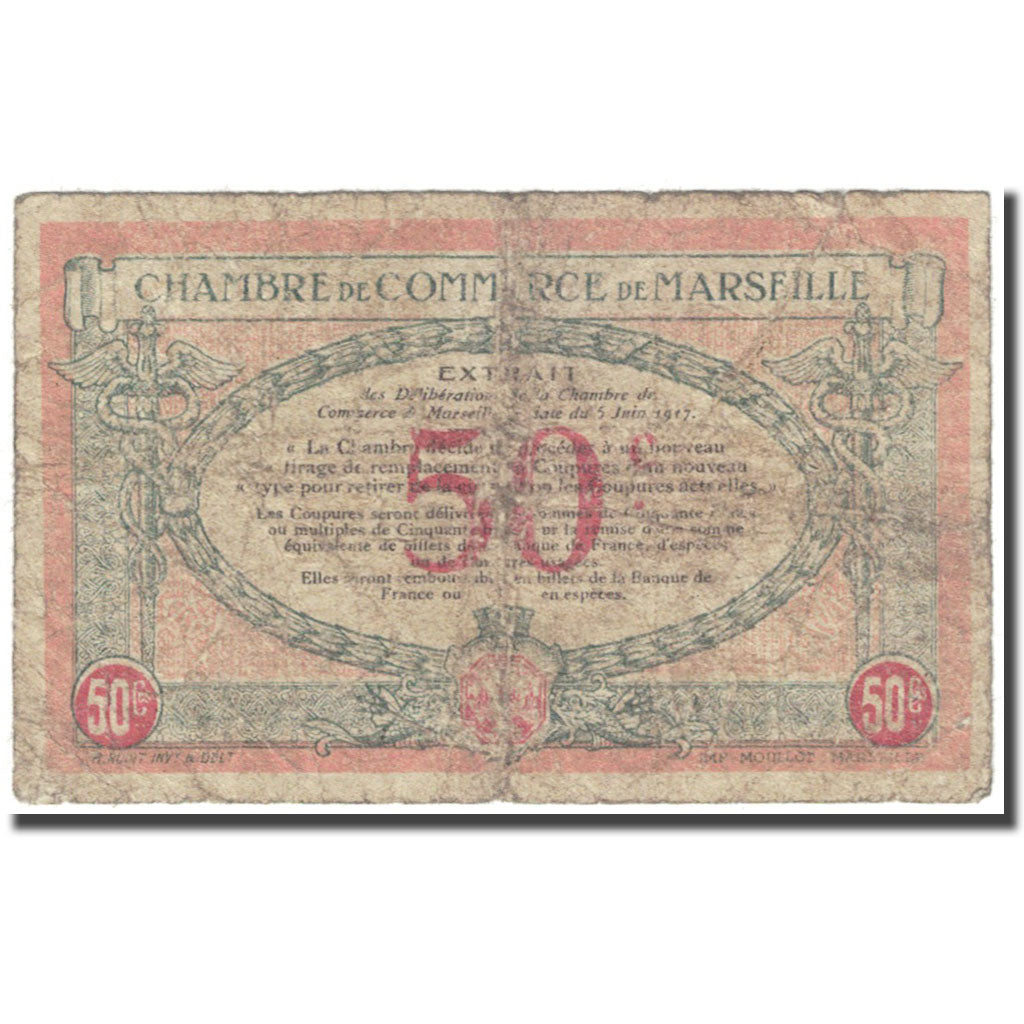 Frankreich, Marseille, 50 Centimes, 1917, Chambre de Commerce, SGE, Pirot:79-67