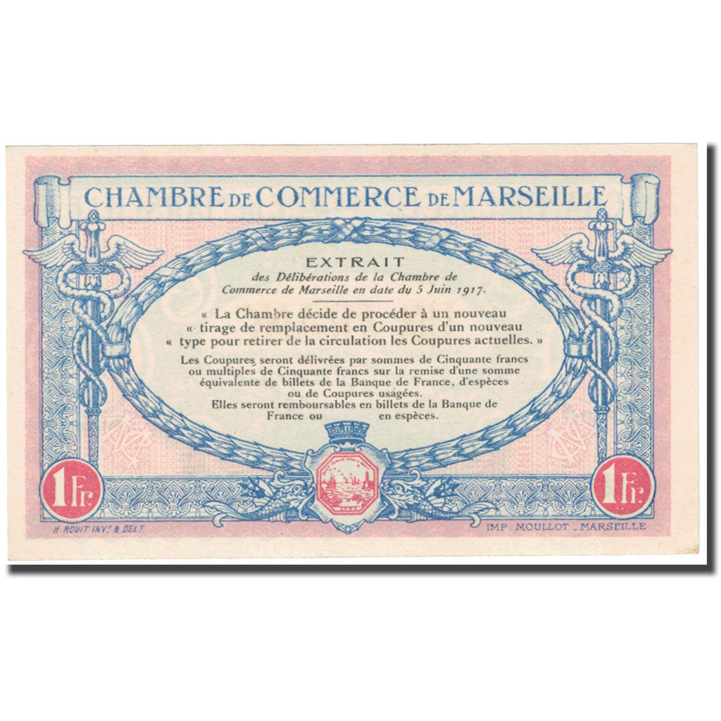 Frankreich, Marseille, 1 Franc, 1917, Chambre de Commerce, UNZ-, Pirot:79-70