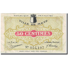 Francia, Metz, 50 Centimes, 1918, Emission Municipale, BC, Pirot:131-1