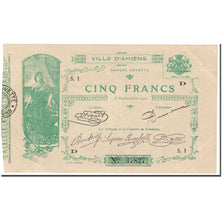 France, Amiens, 5 Francs, 1914, Bon Municipal / Banque Duvette, UNC(63)