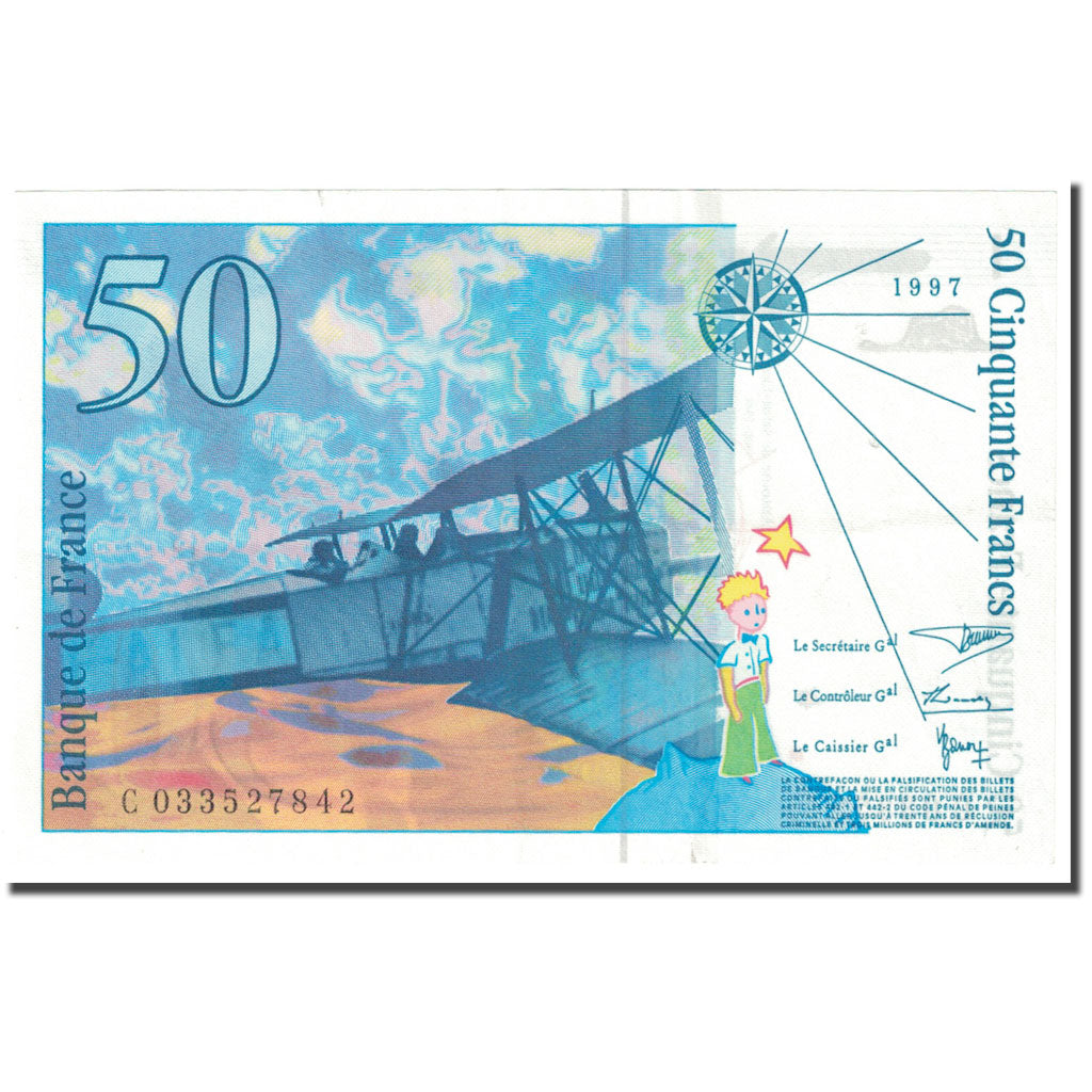 Francia, 50 Francs, St Exupéry, 1997, Undated (1997), MBC, Fayette:73.4