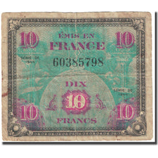 Francia, 10 Francs, Flag/France, 1944, SERIE DE 1944, B, Fayette:VF18.1, KM:116a