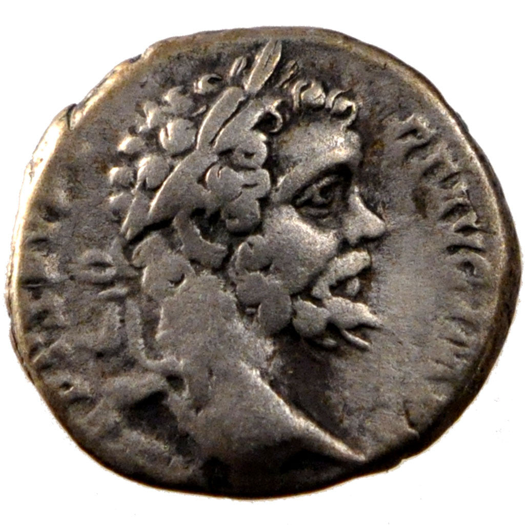 Septimius Severus, Denarius, Roma, VF(30-35), Silver, Cohen #416, 3.00