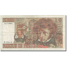France, 10 Francs, Berlioz, 1976, 1976-01-02, VG(8-10), Fayette:63.16, KM:150s