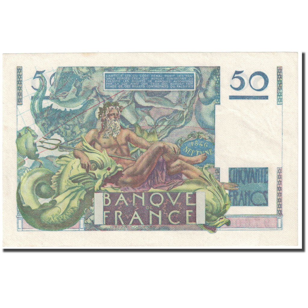 Frankrijk, 50 Francs, Le Verrier, 1946, 1946-10-03, TTB, Fayette:20.6, KM:127a
