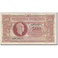Frankrijk, 500 Francs, Marianne, 1945, Undated (1945), TB, Fayette:VF11.2
