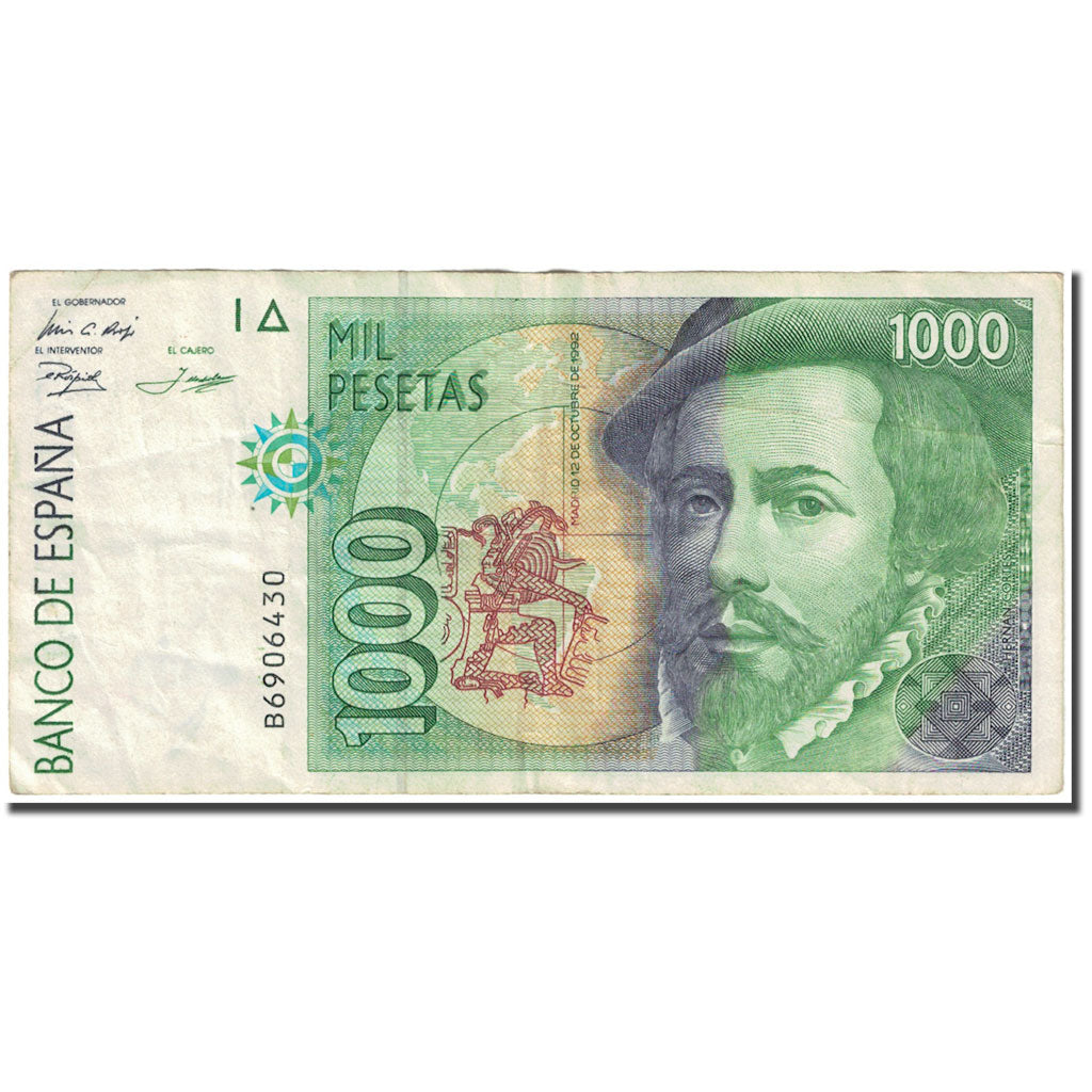 Banknote, Spain, 1000 Pesetas, 1992, 1992-10-12, KM:163, VF(20-25)