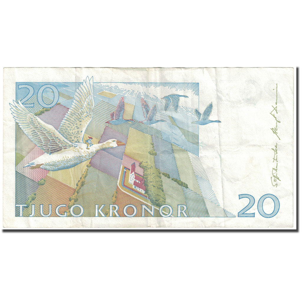 Banknote, Sweden, 20 Kronor, 2002, Undated (2002), KM:63a, VF(20-25)